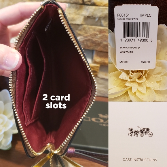 NEW Coach Wristlet with 2 Charms - Picture 5 of 6